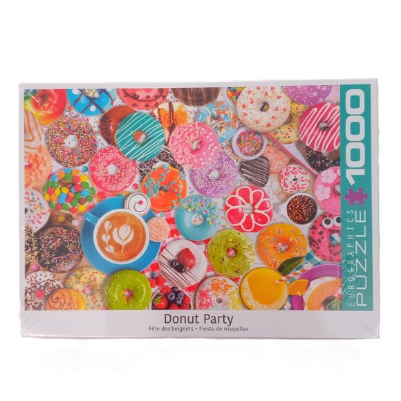 Donut Party 1000 Piece Jigsaw Puzzle by Eurographics NEW SEALED * READ - Picture 1 of 4